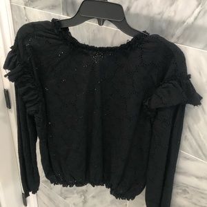 black lace long sleeve